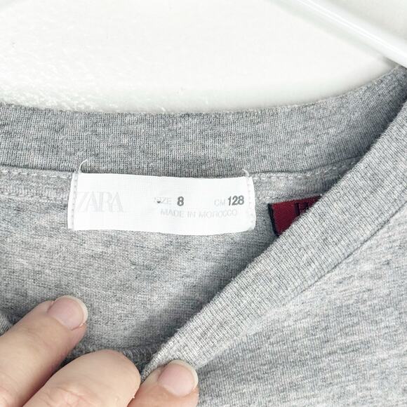 Zara HARVARD Spellout College University Muscle Tank Gray Size 8 Cut Off Style - Picture 2 of 8